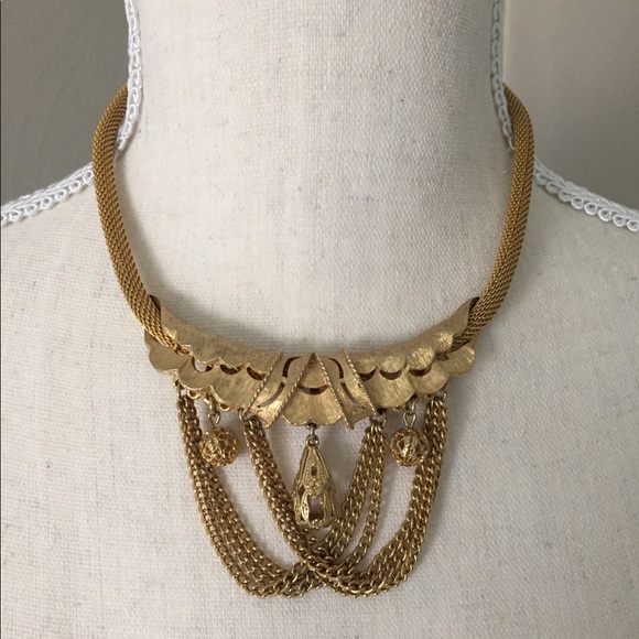 Vintage Mesh Festoon Necklace - Picture 6 of 6